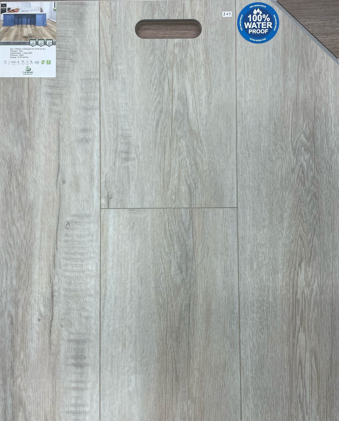 685507 EVERGREEN 6.5mm Drop Lock SPC 9" Luxury Vinyl