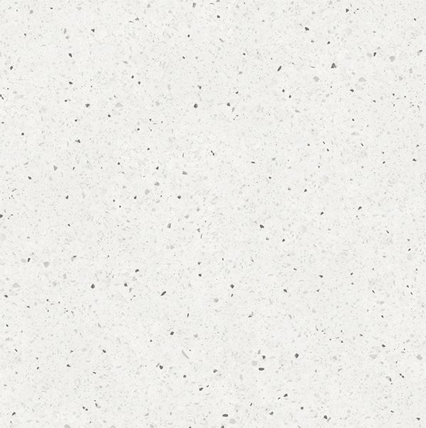 A close-up image of a porcelain tile with a matte grey white finish from the Color Terrazzo Collection.
