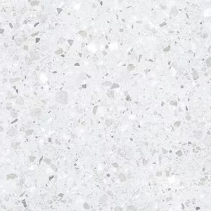 A close-up image of a matte white porcelain tile with a non-rectified texture.