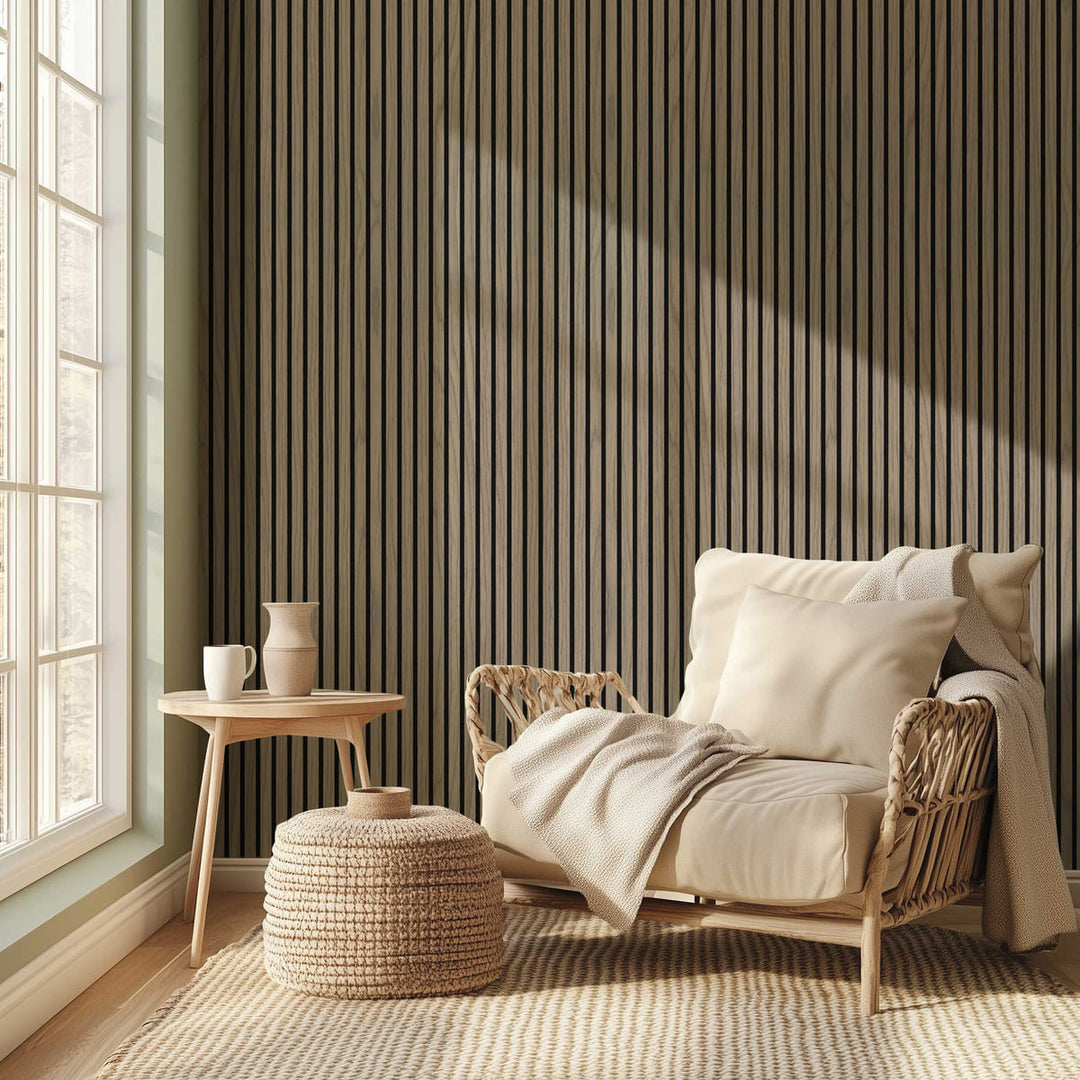 Natural Walnut WA271 - Walldi Acoustic Wall Panel 2'x 9'