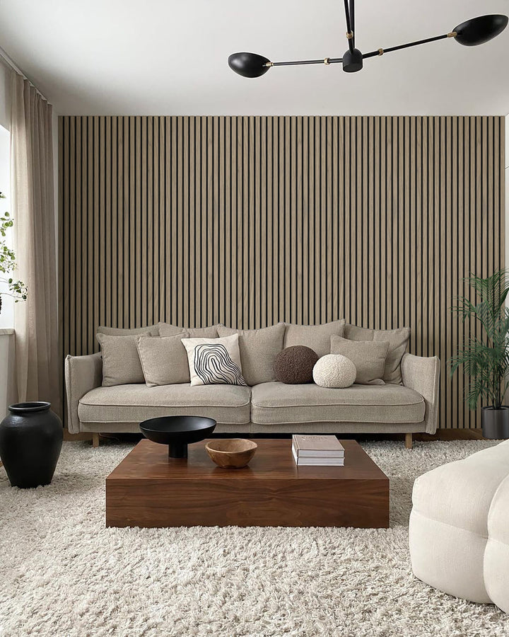 Natural Walnut WA271 - Walldi Acoustic Wall Panel 2'x 9'