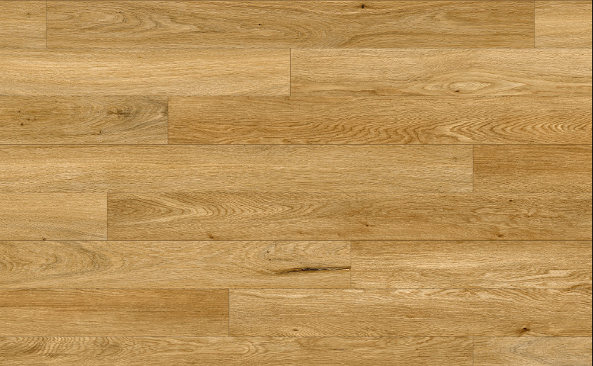 Close-up of Fusion Aroma engineered oak/maple hardwood flooring from Bistro collection showing wire-brushed texture, T&G joint, 5" wide plank detail. Available at Advanced Flooring Waterloo. 