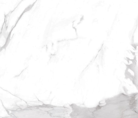 Opulence porcelain tile with bold marble veining, in a white and grey color combination. 
