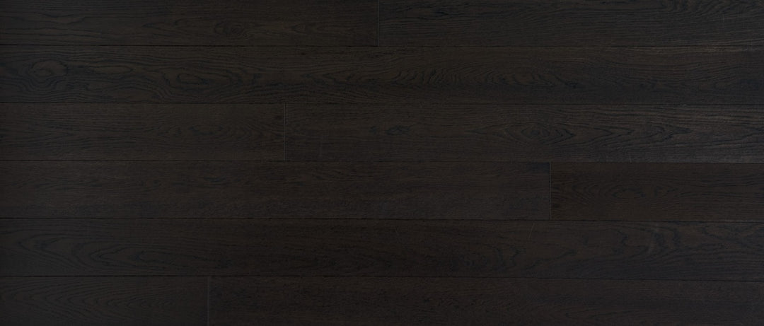 A close up of Black Brown VIDAR premium American Oak engineered hardwood flooring.