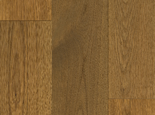 Close-up of Fusion Breakwater Bronze 6" engineered oak hardwood flooring from Outer Banks Elite collection, 3mm veneer layer, and Light wire-brushed texture. Available at Advanced Flooring Waterloo. 