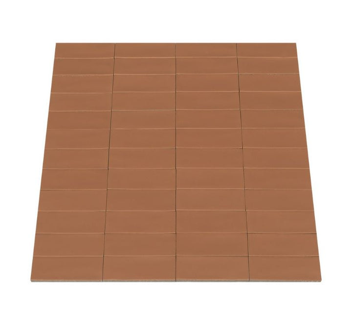 Ceratec Confetto 2x6 matte Mattone terracotta porcelain tile flooring – warm rustic-look tile perfect for walls, backsplashes, and accent areas. Available from Advanced Flooring Waterloo with professional installation in Kitchener and Waterloo and shipping across Canada.