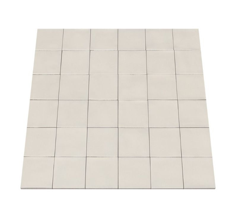 Ceratec Confetto 4x4 matte Bianco white porcelain tile flooring and wall tile – clean minimalist porcelain surface perfect for bathrooms and kitchens, available from Advanced Flooring Waterloo with nationwide Canadian delivery.