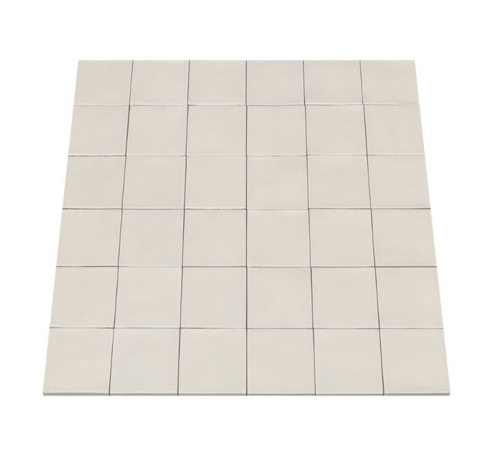 Ceratec Confetto 4x4 matte Bianco white porcelain tile flooring and wall tile – clean minimalist porcelain surface perfect for bathrooms and kitchens, available from Advanced Flooring Waterloo with nationwide Canadian delivery.