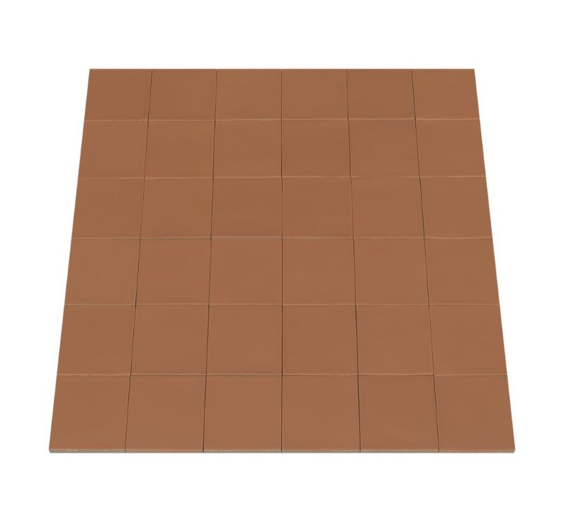 Ceratec Confetto 4x4 matte Mattone terracotta porcelain tile flooring and wall tile – warm handcrafted-style porcelain tiles perfect for kitchens, cafés, and feature walls, available at Advanced Flooring Waterloo, delivery across Canada.