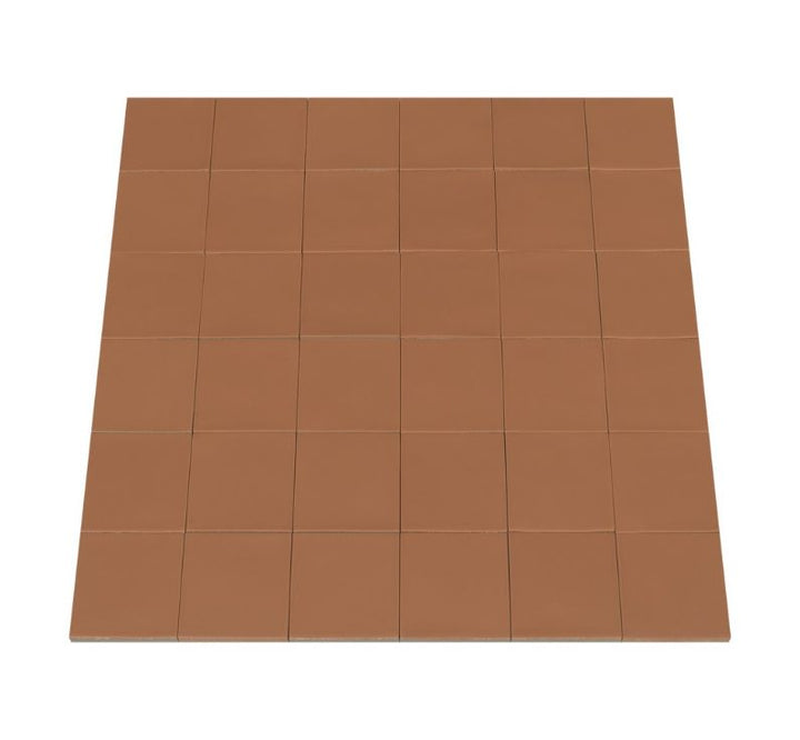 Ceratec Confetto 4x4 matte Mattone terracotta porcelain tile flooring and wall tile – warm handcrafted-style porcelain tiles perfect for kitchens, cafés, and feature walls, available at Advanced Flooring Waterloo, delivery across Canada.
