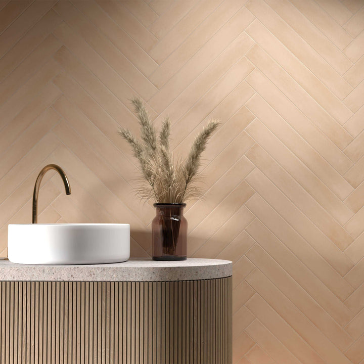 Interior space featuring Ceratec Stonella porcelain tile with modern matte texture.