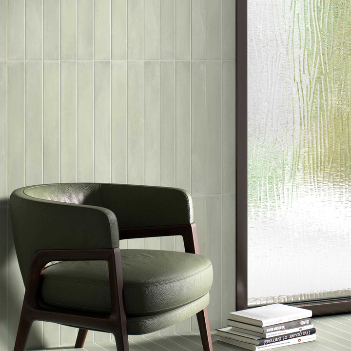 Ceratec Stonella porcelain tile flooring in a modern living room with matte finish