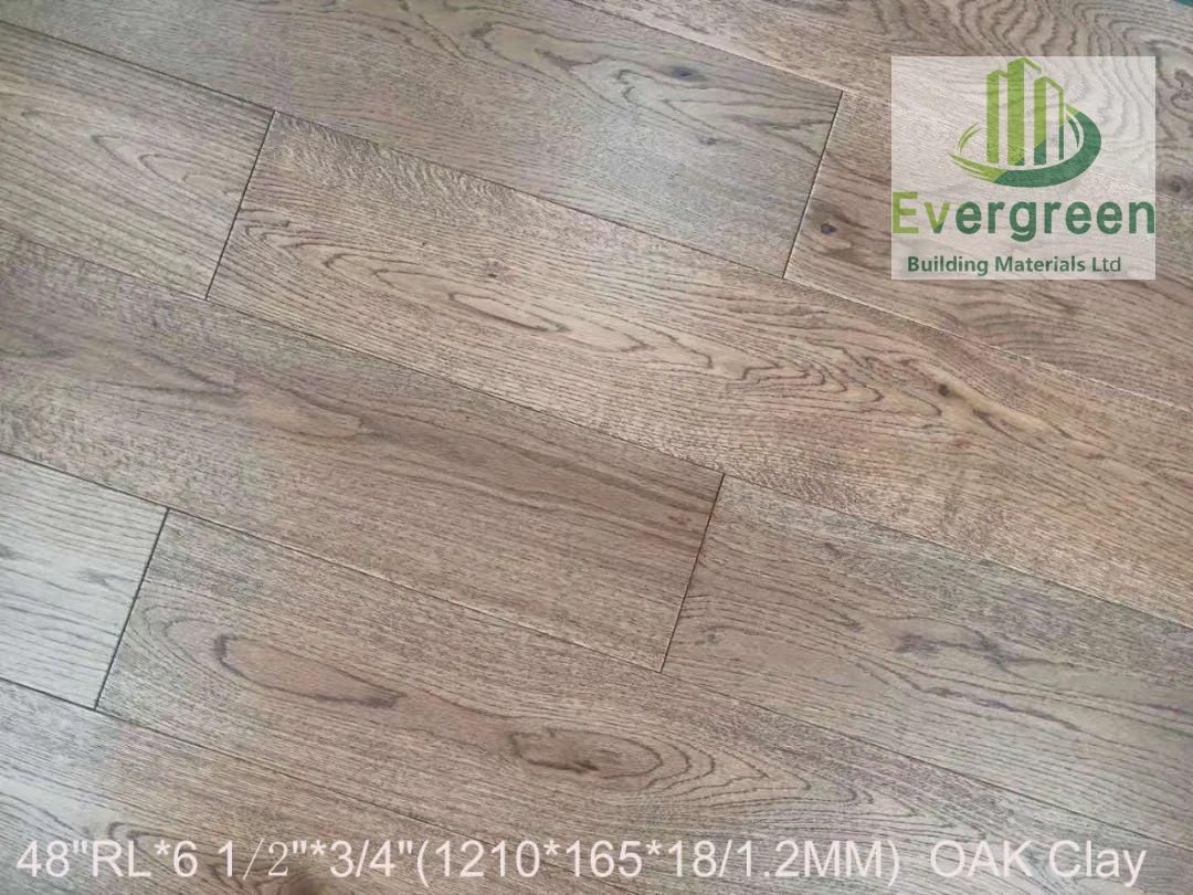 CLAY Evergreen 6 1/2"x3/4" Oak Engineered Hardwood - ADVANCED FLOORING