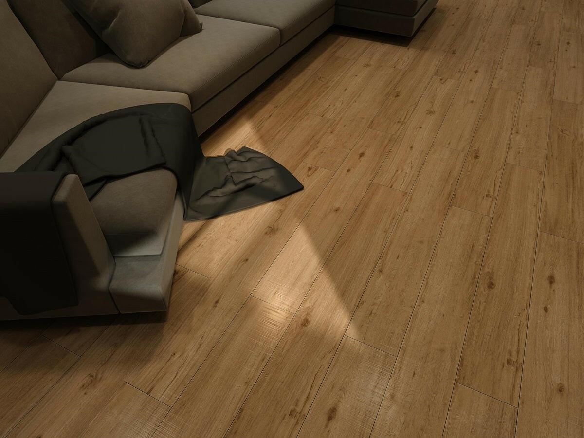 Beautiful room with 6mm vinyl flooring installed in the colour 606 by Woden Flooring sold by Advanced Flooring in Kitchener-Waterloo.