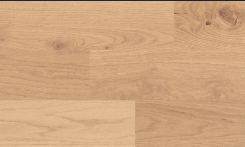 Close-up of Cool Sage 6" x 9/16" engineered European oak hardwood flooring from Outer Banks Clic collection, 2.5mm veneer layer, and Light wire-brushed texture. Available at Advanced Flooring Waterloo.