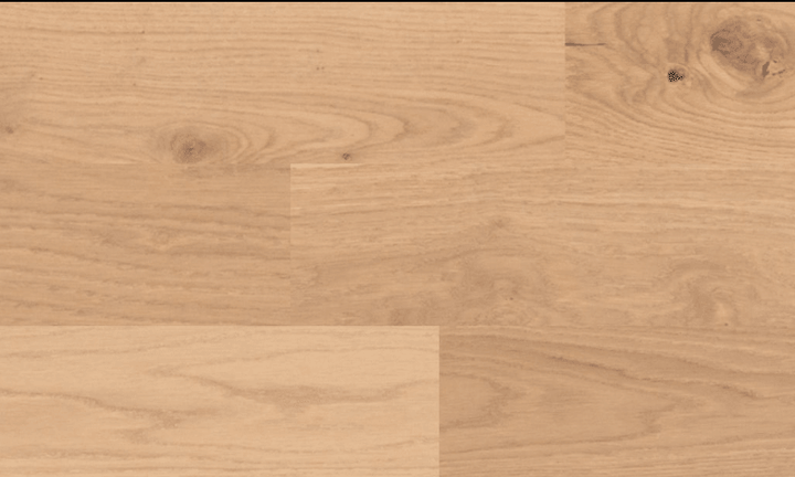 Close-up of Cool Sage 6" x 9/16" engineered European oak hardwood flooring from Outer Banks Clic collection, 2.5mm veneer layer, and Light wire-brushed texture. Available at Advanced Flooring Waterloo.