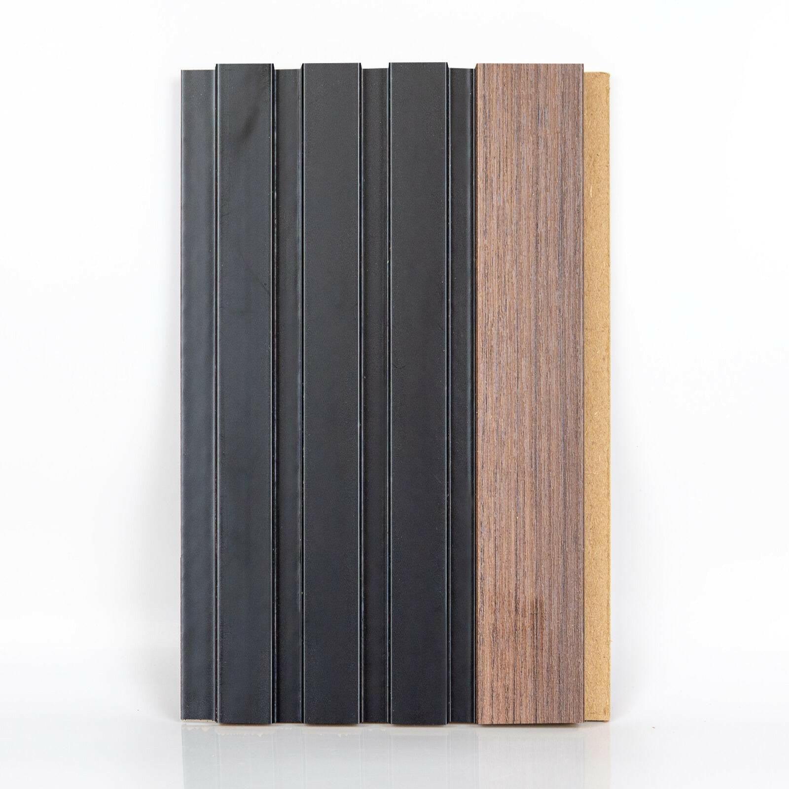 Defo Walnut Black - Woodland Fluted MDF Wall Panel - ADVANCED FLOORING