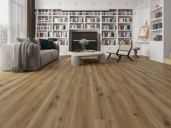 Room with Durham AquaPlus Royal 8mm SPC vinyl flooring installed