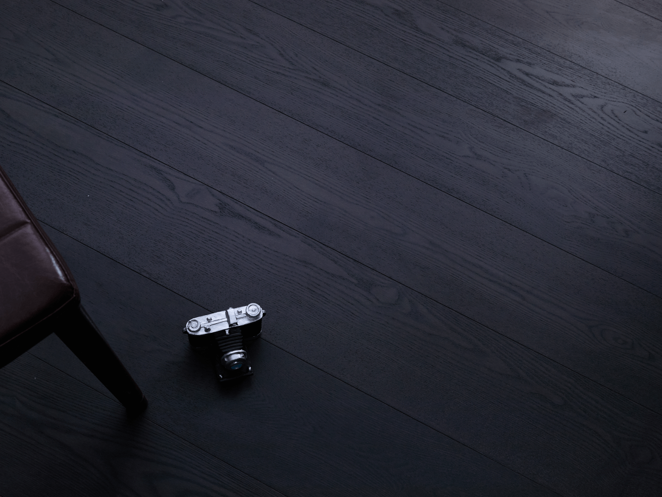 Ebony VIDAR premium white ash engineered hardwood flooring installed.