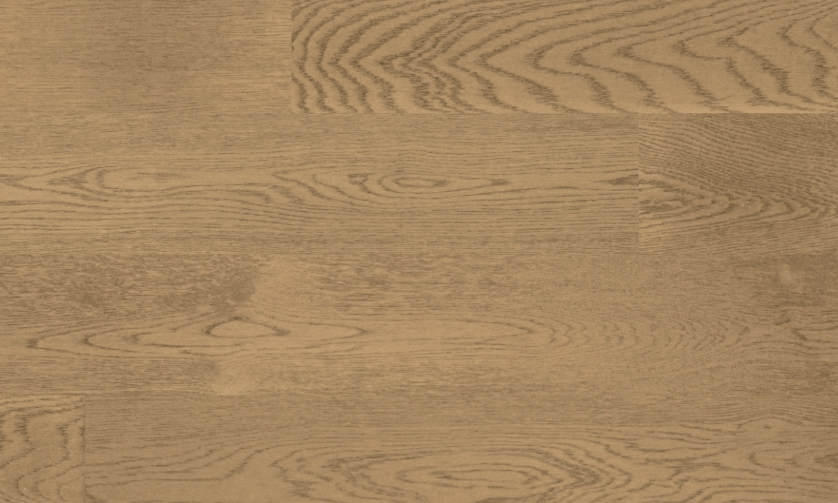 Close-up of Fusion Eclair engineered oak/maple hardwood flooring from Bistro collection showing wire-brushed texture, T&G joint, 5" wide plank detail. Available at Advanced Flooring Waterloo. 