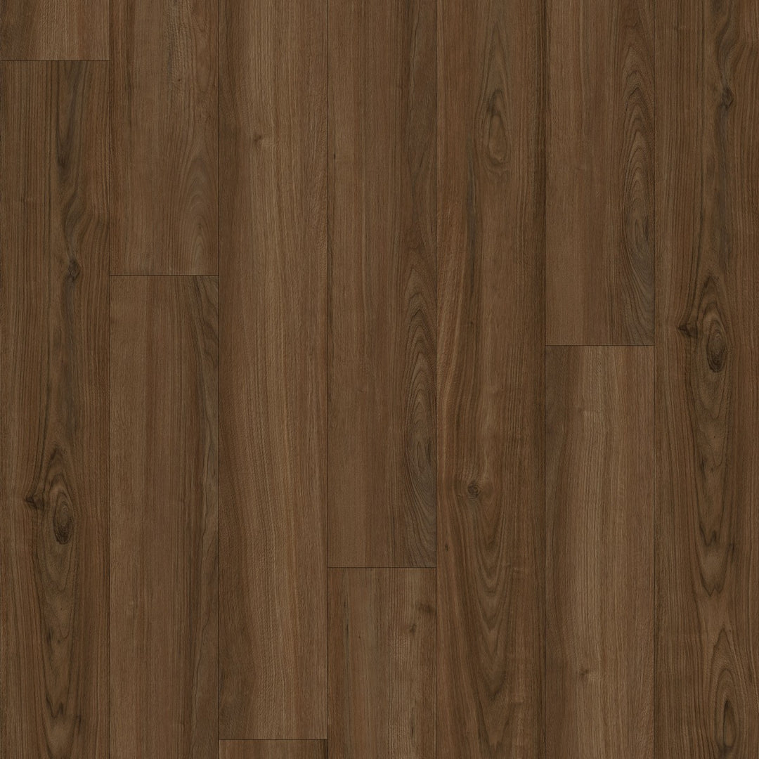 Close-up of wooden flooring with a warm brown color.