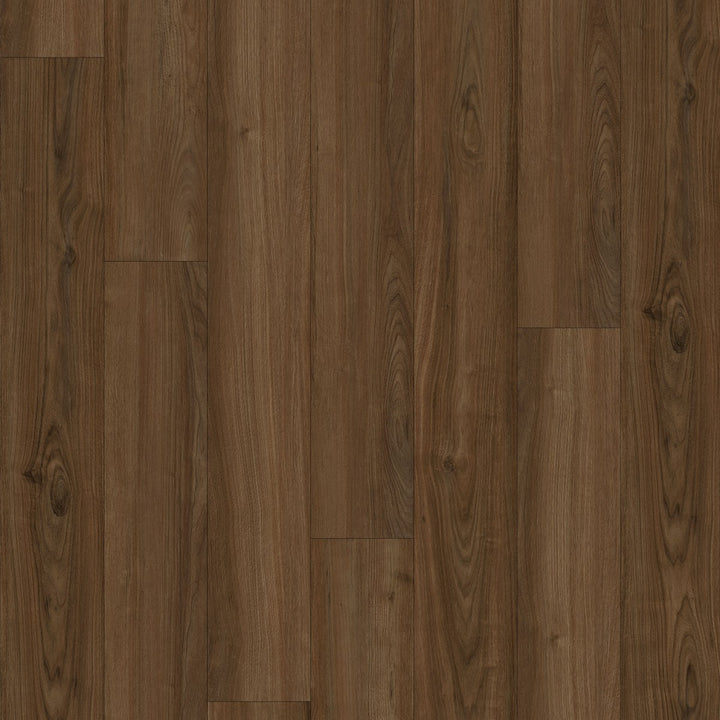 Close-up of wooden flooring with a warm brown color.