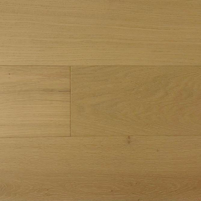 Close-up showing the texture and color of Florence NAF oak engineered hardwood flooring.