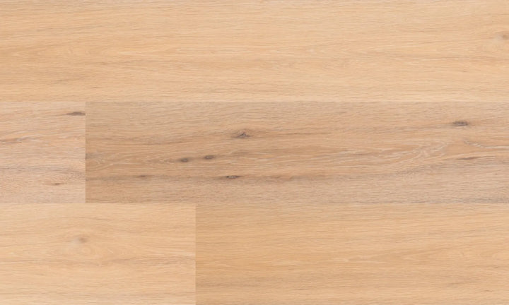 Close-up view of Symphony oak engineered hardwood flooring showing natural grain and wirebrushed matte texture for timeless appeal. Available at Advanced Flooring Waterloo.