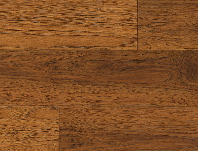 Close-up of Gaviota Bay engineered hickory hardwood flooring by Fuzion’s Coastline Collection, featuring a wire-brushed texture, 7 1/2" x 1/2" plank. Available at Advanced Flooring Waterloo.