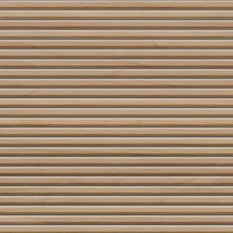 Close-up of wooden slats with a natural finish