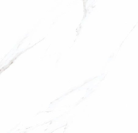 Opulence modern white marble look tile with gray veining. 