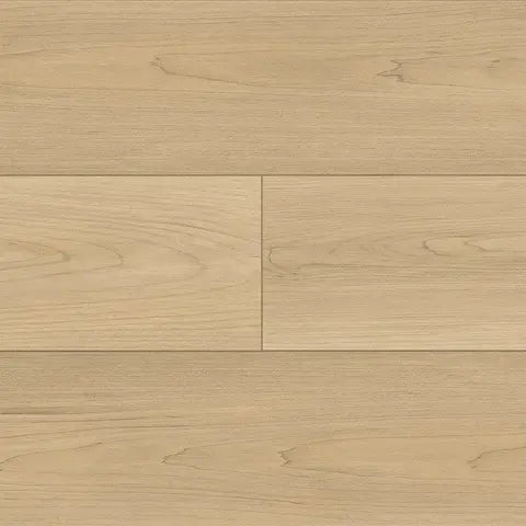 Close-up of wooden flooring with a light brown color and visible grain pattern.