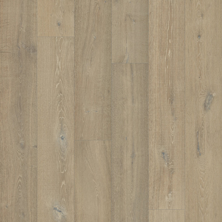Close-up of a Misty Fjord by Fuzion TruNorth is engineered hardwood flooring featuring wide planks and a durable 3mm top layer.