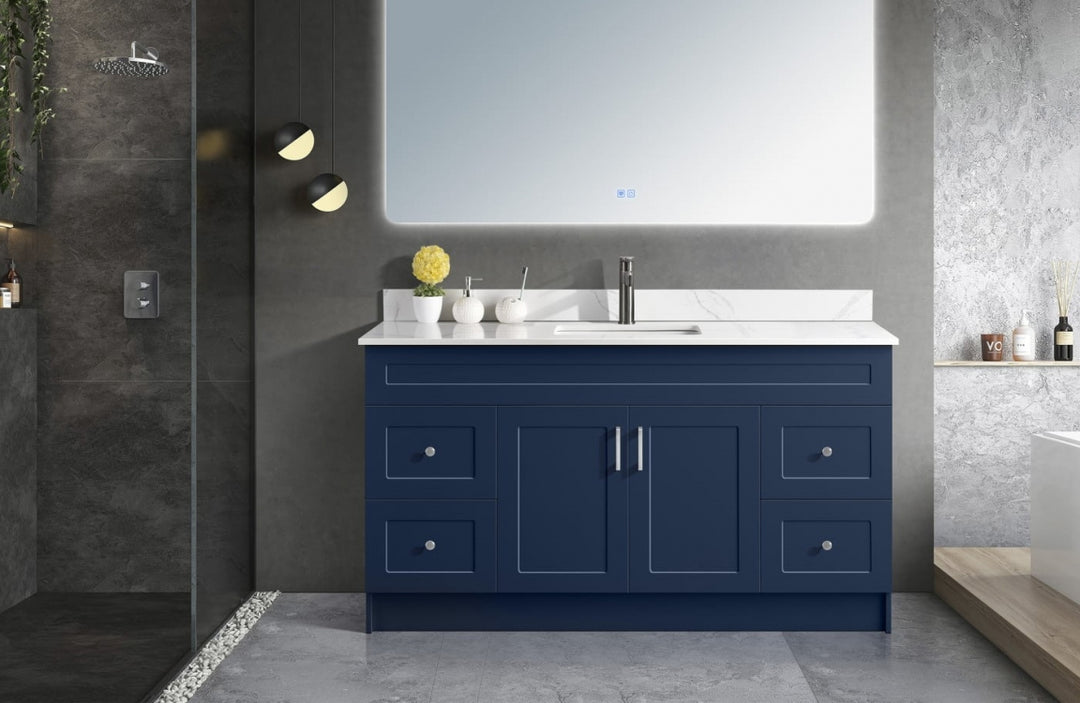 HDF Vanity 60in NAF Double sink