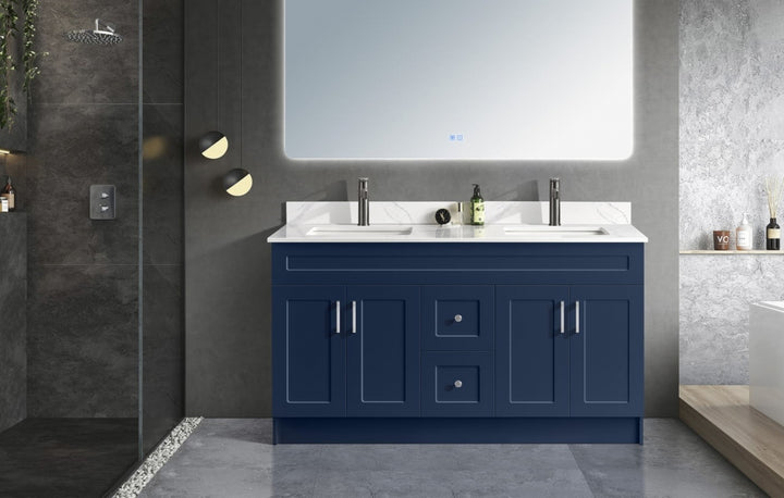 HDF Vanity 60in NAF Double sink