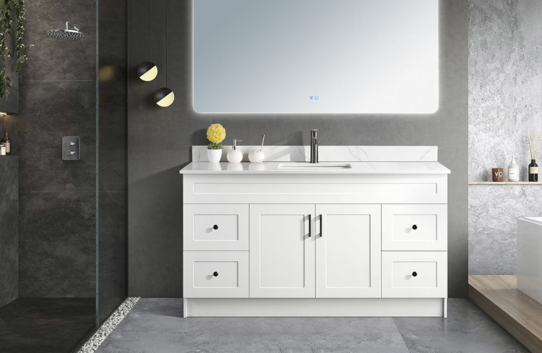 HDF Vanity 60in NAF Double sink