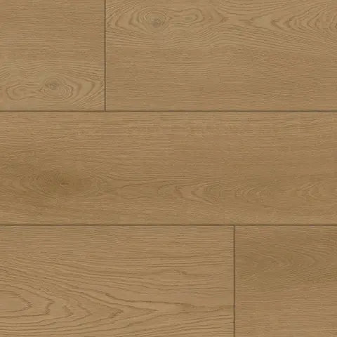 Close-up of wooden flooring with a warm brown color.