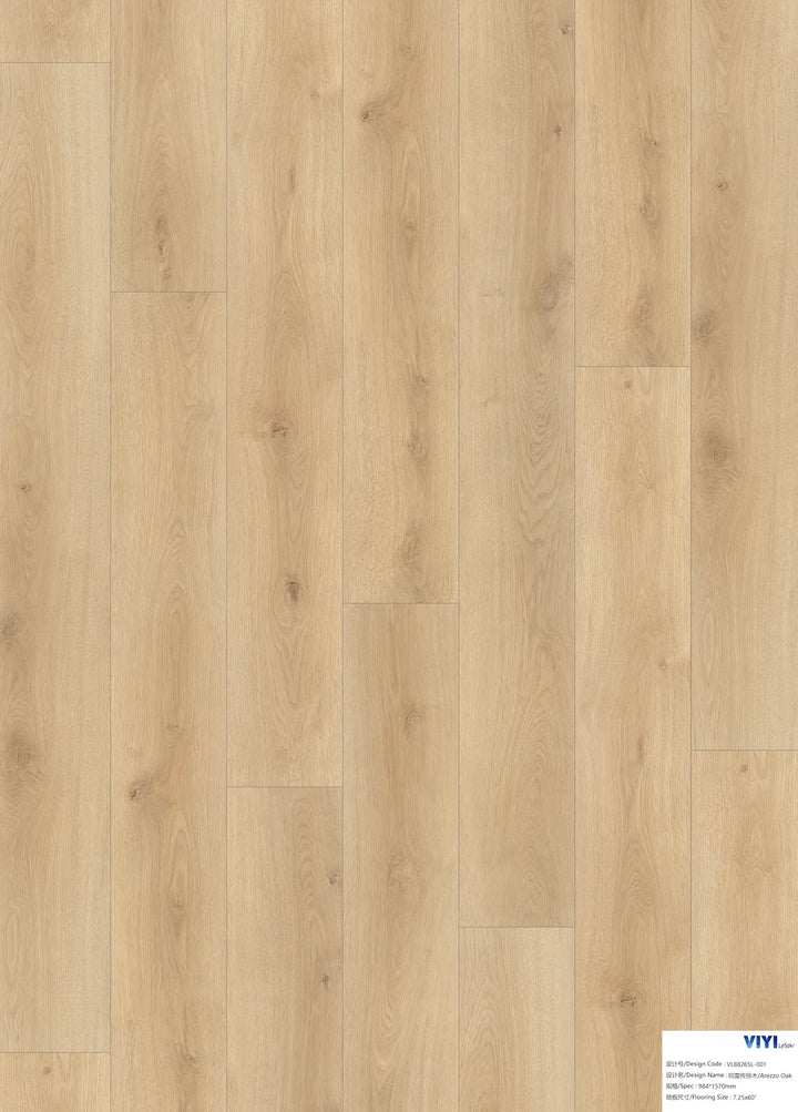 Close-up of NOA EV411013 WPC 9MM vinyl plank showing wood texture and matte finish. Canada-wide delivery available. 