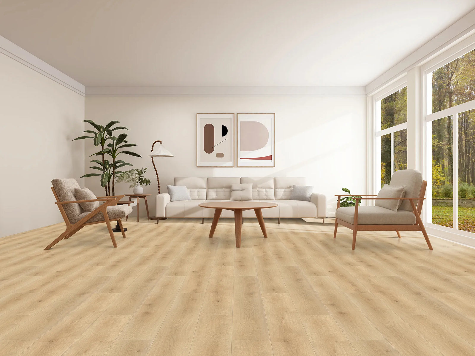 Canadian Standard Evion 9 NOA EV411013 installed in a modern living room showcasing realistic grain. Available at Advanced Flooring. 