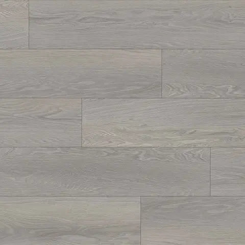 Gray wooden flooring with a parquet pattern
