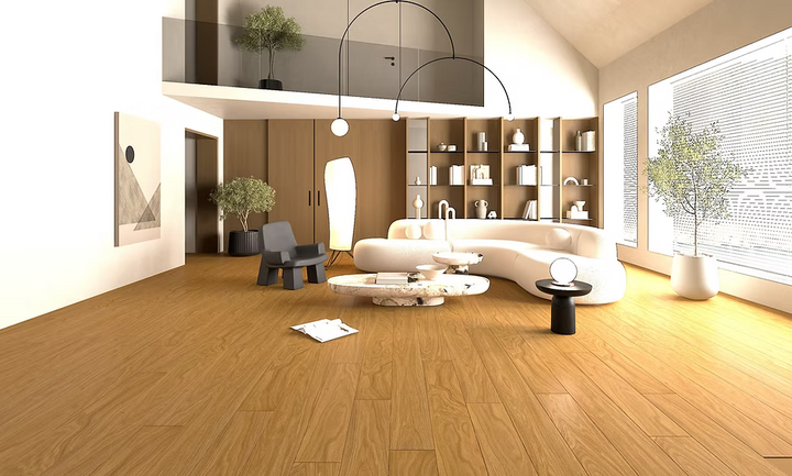Oatlight AB Woden Lumine Collection European oak engineered hardwood flooring featuring wide planks and a strong 4mm Veneer layer. 