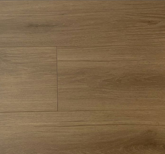 Close-up showing the texture and color of Ontario NAF 12mm waterproof laminate flooring.