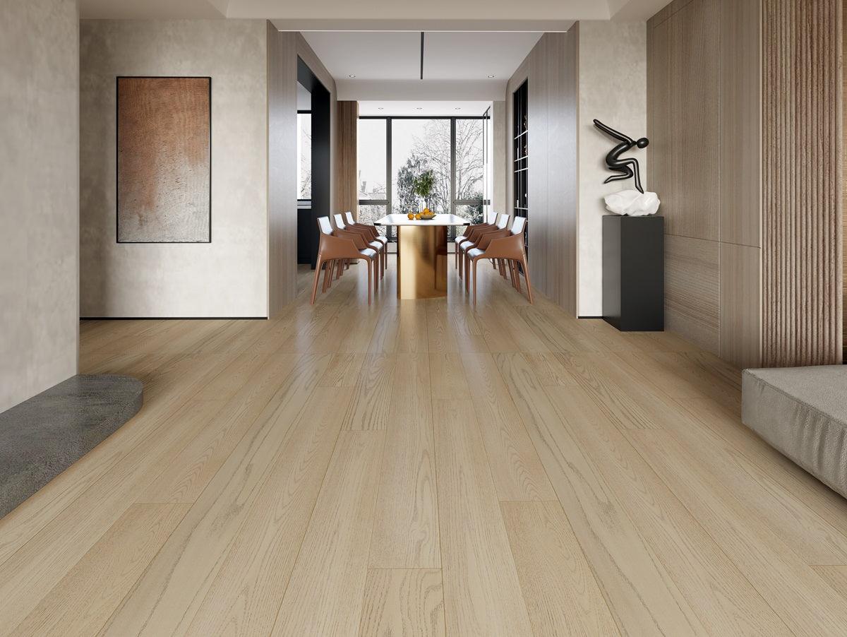 Beautiful room with Rock Cliff oak engineered hardwood installed.