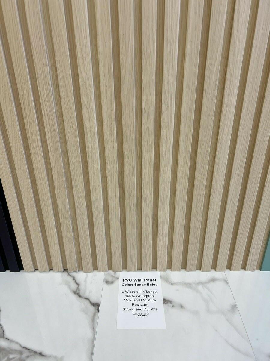 Sandy Beige - Advanced PVC Fluted Wall Covering - ADVANCED FLOORING