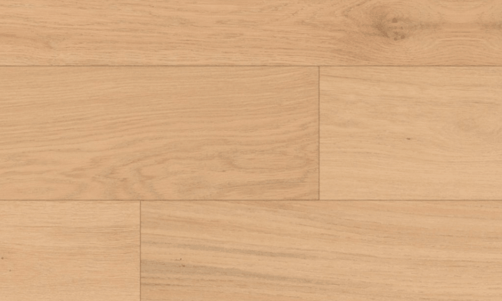 Close-up of Seaglass engineered oak hardwood flooring by Fuzion’s Coastline Collection, featuring a wire-brushed texture, 7 1/2" x 1/2" plank. Available at Advanced Flooring Waterloo.