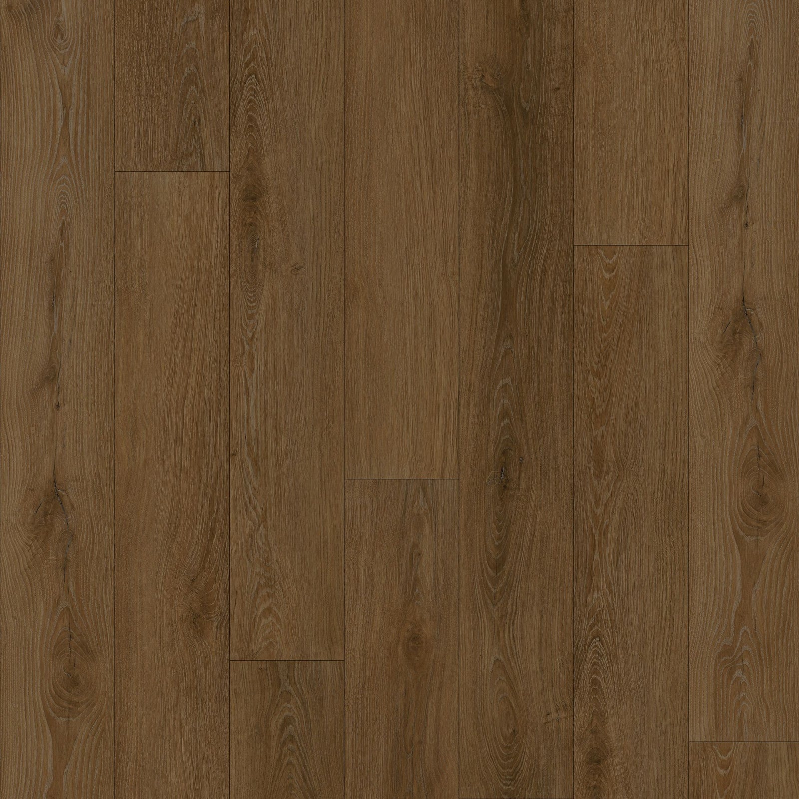 Close-up of a wooden floor with a warm brown color.