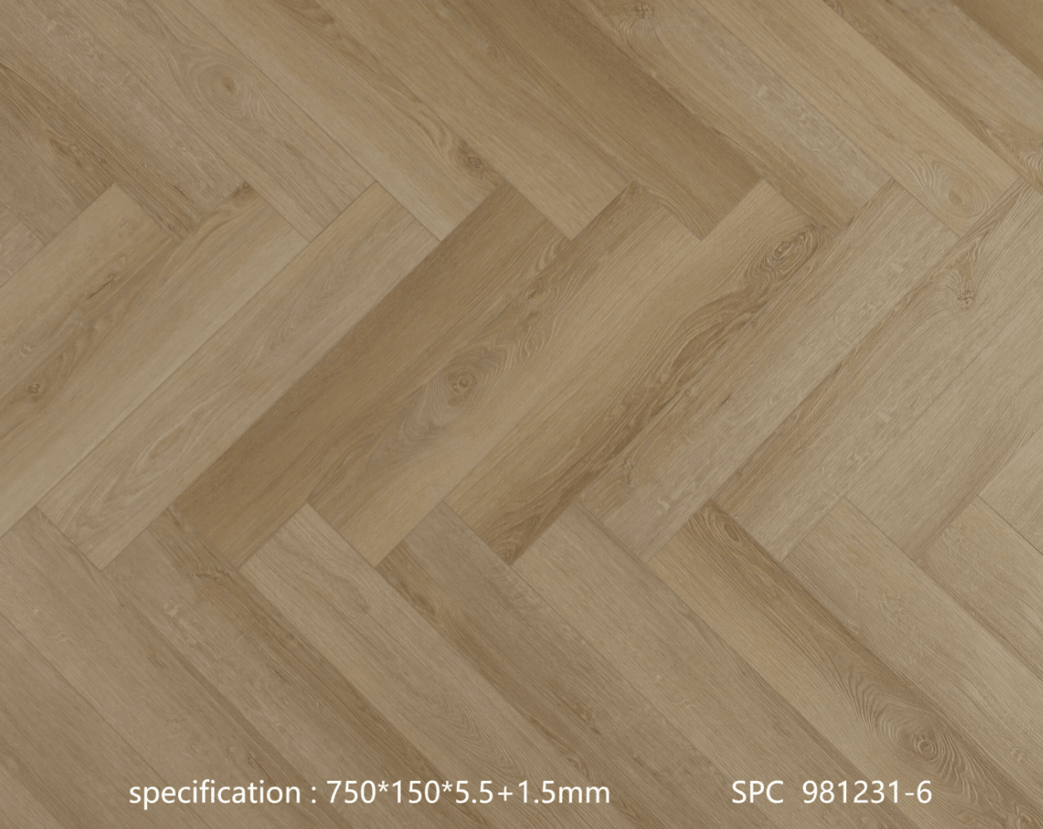 SPC981231-6 EVERGREEN 7mm Herringbone Drop Lock SPC 6" Vinyl - ADVANCED FLOORING