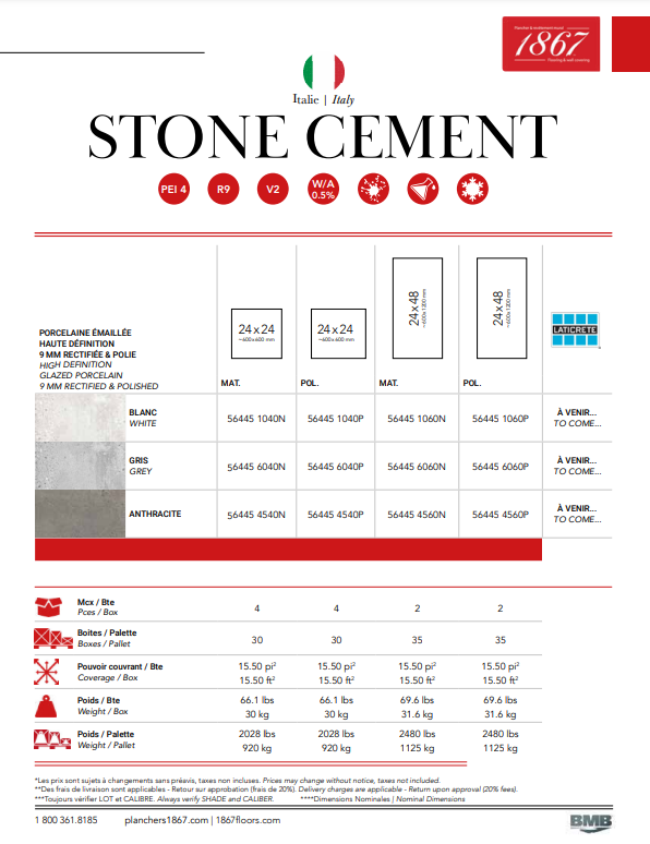 1867 Tile - Stone Cement Collection