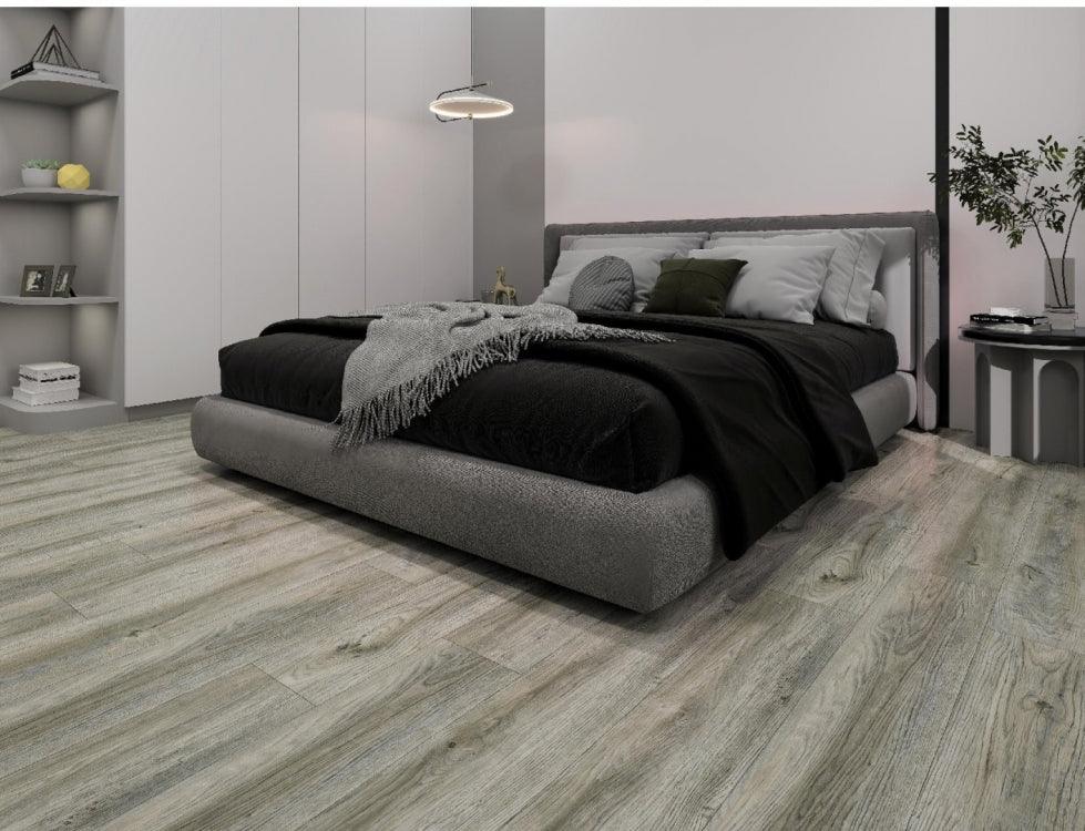 Modern Bedroom with Virgo AQUAPLUS PLATINUM 9mm SPC Waterproof Vinyl installed