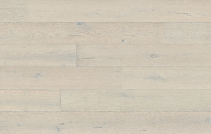 Close up of White Peak - Fuzion TruNorth white oak engineered hardwood flooring. Available at Advanced Flooring Waterloo.